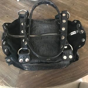 Hammitt Westwood Crocodile Embrosed Leather/Suede